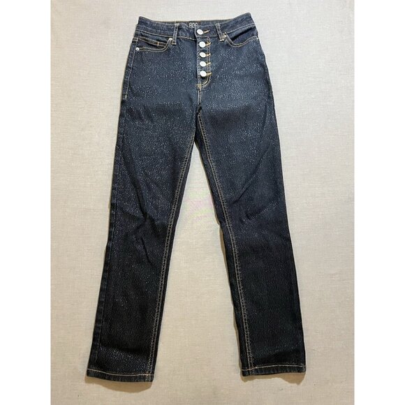 Bdg Urban Outfitters Pants Women 25 Blue Denim Cropped Pockets Button Fly 25x24. - Picture 1 of 11